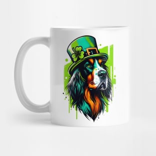 Gordon Setter in Festive Saint Patrick's Day Attire Mug